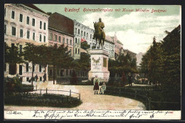 AK Berlin-Lichterfelde, Rixdorf, Hohenzollernplatz Mit Kaiser Wilhelm Denkmal  - Lichterfelde