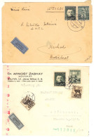 Slovakia Two Air CVRs Sent To Protectorate Bohemia-Moravia #1 - Storia Postale