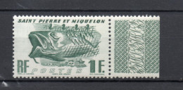 SAINT PIERRE ET MIQUELON N° 331   NEUF SANS CHARNIERE COTE  2.00€   POISSON ANIMAUX - Unused Stamps