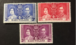 1937 - Basutoland - Coronation Of King George VII And Queen Elizabeth - Unused - 1933-1964 Colonia Británica