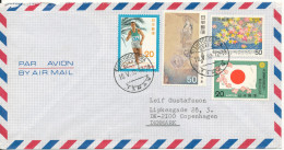 Japan Air Mail Cover Sent To Denmark 19-5-1980 Topic Stamps - Luftpost