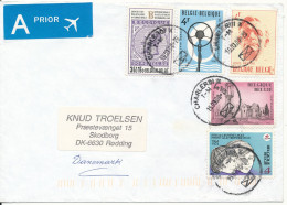 Belgium Cover Sent To Denmark 15-3-2000 With More Topic Stamps - Storia Postale
