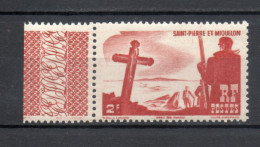 SAINT PIERRE ET MIQUELON N° 334   NEUF SANS CHARNIERE COTE  2.00€     MER CROIX - Unused Stamps