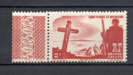 SAINT PIERRE ET MIQUELON N° 334   NEUF SANS CHARNIERE COTE  2.00€     MER CROIX - Neufs