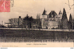 D33  LANGON  Chateau Des Sables  ....... En Photo émail De Breger - Langon