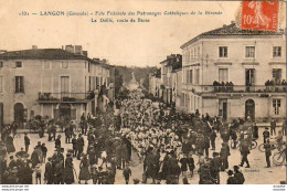 D33  LANGON  Fête Fédérale Des Patronages Catholiques De La Gironde - Le Défilé, Route De Bazas - Langon