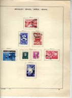 Bresil - (1956-57) - Celebrites - Evenements - 3 Pages - 40 Val. - Used Stamps