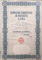 Compagnie Européenne De Matériels C.E.M.A. - 1963 - Paris - Sonstige & Ohne Zuordnung