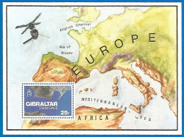 Gibraltar 1978 Block Mint MNH(**) Space Map - Gibraltar
