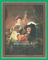 Mongolia 1981 Used Block CTO Painting Rembrant - Mongolia