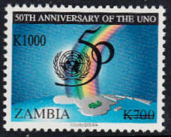 Zm0939 ZAMBIA 2004, SG 939 K1000 Surcharge On K700 UNO  MNH - Zambia (1965-...)