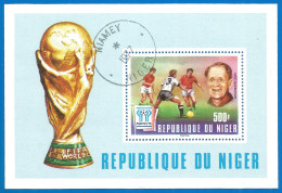 Niger 1977 Year, Used Block Sport Soccer Football - Niger (1960-...)