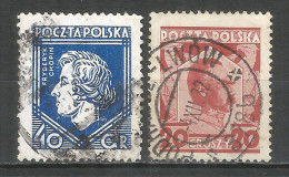Poland 1927 Year, Used Stamps Michel # 245, 246 - Oblitérés