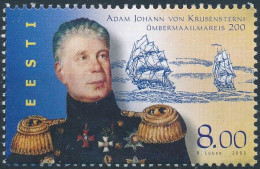 Mi 466 MNH ** / Earth Circumnavigation By Russian Admiral Adam Johann Von Krusenstern 200th Anniversary - Estonie