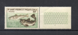 SAINT PIERRE ET MIQUELON N° 354   NEUF SANS CHARNIERE COTE  1.00€     POISSON ANIMAUX FAUNE - Nuevos