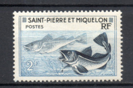 SAINT PIERRE ET MIQUELON N° 355   NEUF SANS CHARNIERE COTE  1.50€     POISSON ANIMAUX FAUNE - Nuevos