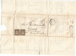 Suisse Kilchberg 30jun1864 Facture Local Destination With Sitting Helvetia C.5 X 2pcs - Briefe U. Dokumente