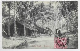 CEYLON 6C AU RECTO CARD GALLE ROAD NUVIARAELIY JA 26 1910 - Ceylon (...-1947)