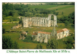 85 - Maillezais - L'Abbaye Saint Pierre - Vue Aérienne - Flamme Postale De L'Aiguillon Sur Mer - CPM - Voir Scans Recto- - Maillezais