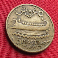 Lebanon 5 Piastres 1936 Liban Libano Libanon   W ºº - Líbano