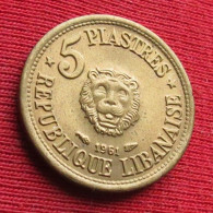 Lebanon 5 Piastres 1961 Liban Libano Libanon   W ºº - Libanon