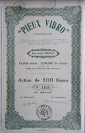 Pieux Vibro - Action De 500 Francs - 1927 - Bruxelles - Industrie