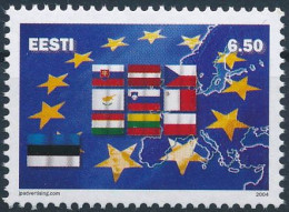 Mi 487 MNH ** / Accession To The European Union, Map, Flag - Estonie