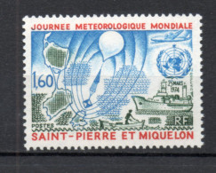 SAINT PIERRE ET MIQUELON N° 433    NEUF SANS CHARNIERE COTE  15.20€     METEOROLOGIE BATEAUX - Neufs