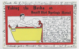 CANADA CARD MONTREAL TAKING THE BATHS BANFF HOT SPRINGS HOTEL 1905 POST CARD - Montreal