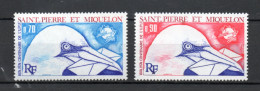 SAINT PIERRE ET MIQUELON N° 434 + 435    NEUFS SANS CHARNIERE COTE  15.00€    OISEAUX ANIMAUX FAUNE UPU VOIR DESCRIPTION - Nuevos