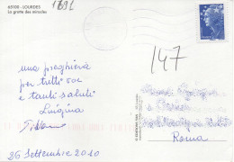 Philatelic Postcard With Stamps Sent From FRANCE To ITALY - Briefe U. Dokumente