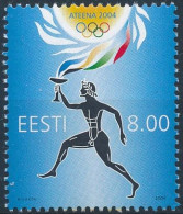 Mi 493 MNH ** / Summer Olympics, Athens, Greece, Olympic Torch - Estonie