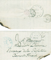 MTM077 - 1857 TRANSATLANTIC LETTER USA TO FRANCE Steamer EUROPA - UNPAID - Marcophilie