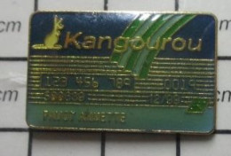 511B Pin's Pins / Beau Et Rare / BANQUES / CARTE KANGOUROU DE ANNETTE PAVOT C'est Stupéfiant ! - Banques