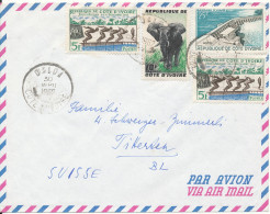 Ivory Coast Air Mail Cover Sent To Switzerland Daloa 30-4-1962 Topic Stamps - Ivoorkust (1960-...)