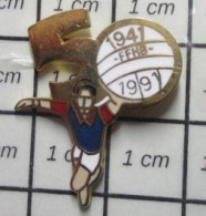 511B Pin's Pins / Beau Et Rare / SPORTS / HAND-BALL FFHB CINQUANTENAIRE 1941 Tiens, Tiens ! 1991 - Balonmano