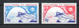 SAINT PIERRE ET MIQUELON N° 434 + 435    NEUFS SANS CHARNIERE COTE  15.00€    OISEAUX ANIMAUX FAUNE UPU - Unused Stamps