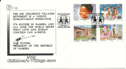 Namibia FDC 6-8-1993 SOS Children's Village Care Complete Set Of 4 - Namibie (1990- ...)