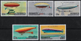 PENRHYN - MONTGOLFIERES - N° 260 A 264 - NEUF** MNH - Fesselballons