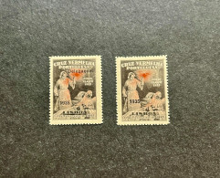 (T2) Portugal 1935 - Red Cross - Lisboa And Delegações Stamps Set 2 - MH - Ungebraucht