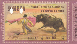 CRBL0176 ENTREDA DE TOROS CORDOBA 1961 MUY BONITA - Otros & Sin Clasificación