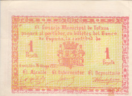 CRBL0163 BIILLETE LOCAL TOTANA MURCIA 1 PESETA 1937 EBC - Otros & Sin Clasificación