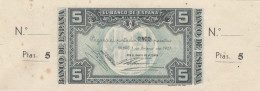 CRBL0193 BILLETE ESPAÑA BILBAO 5 PESETAS CON MANCHAS SIN CIRCULAR - Otros & Sin Clasificación