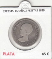 CRE3345 MONEDA ESPAÑA 2 PESETAS 1889 BC PLATA - Otros & Sin Clasificación