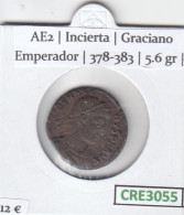 CRE3055 MONEDA ROMANA AE2 CECA INCIERTA GRACIANO EMPERADOR 378-383 - Sonstige & Ohne Zuordnung