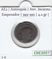 CRE3057 MONEDA ROMANA AE2 ANTIOQUÍA ANV. INCIERTO EMPERADOR 393-395 - Otros & Sin Clasificación