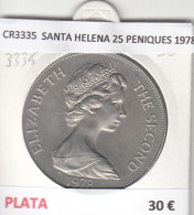 CR3335 MONEDA SANTA HELENA 25 PENIQUES 1978 MBC PLATA - Andere - Afrika