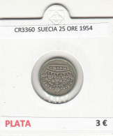 CR3360 MONEDA SUECIA 25 ORE 1954 MBC PLATA - Sonstige – Europa