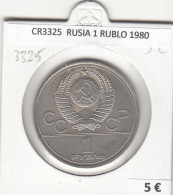 CR3325 MONEDA RUSIA 1 RUBLO 1980 MBC  - Sonstige – Europa