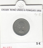 CR3309 MONEDA REINO UNIDO 6 PENIQUES 1956 MBC  - Sonstige – Europa